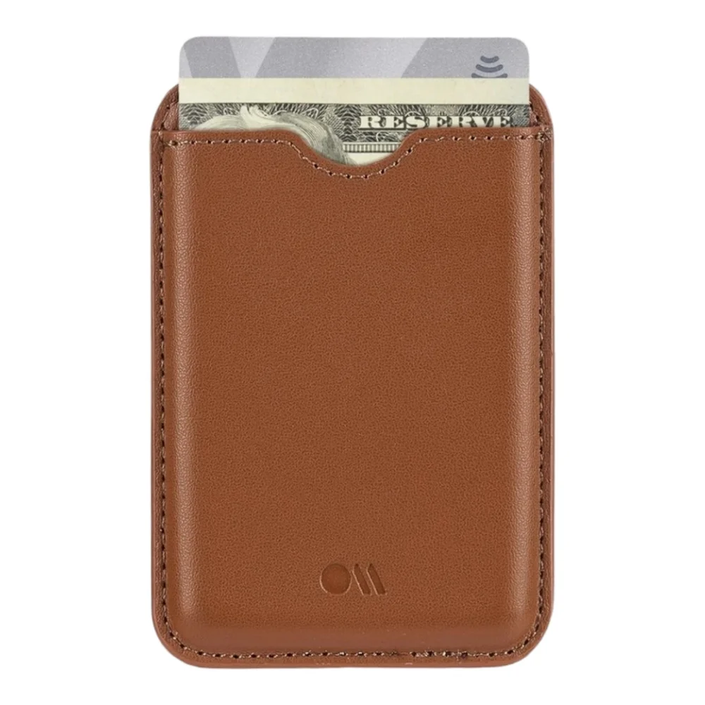 Case Mate Magnetic Card Holder Works With MagSafe Wallet (Cognac Brown)